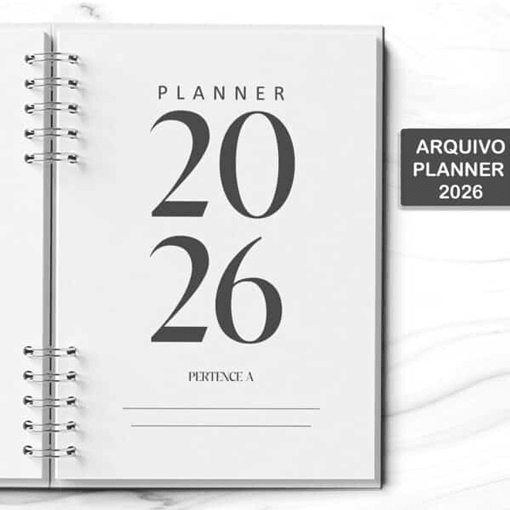 Arquivo Miolo Planner Neutro 2026 - Bicho Papel  1