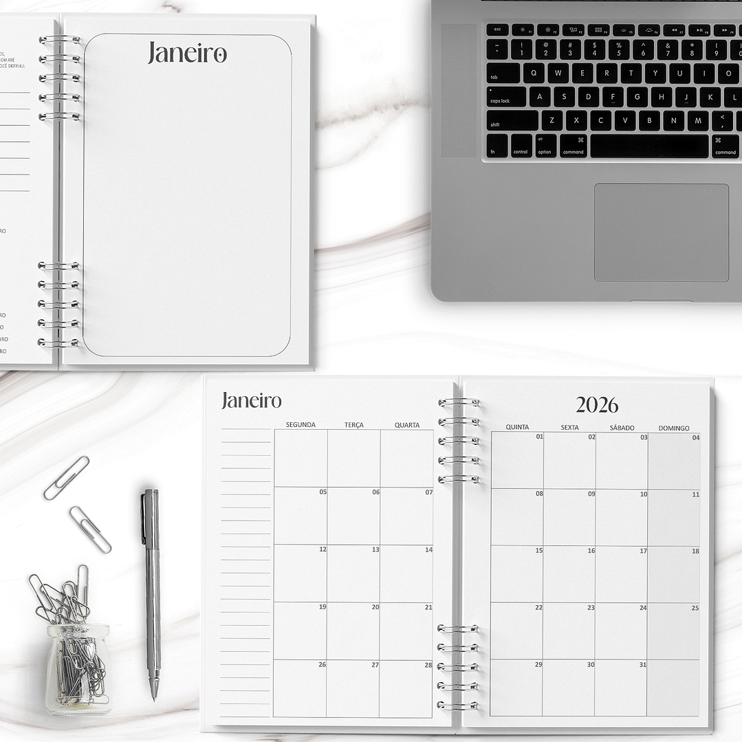 Arquivo Miolo Planner Neutro 2026 - Bicho Papel  3