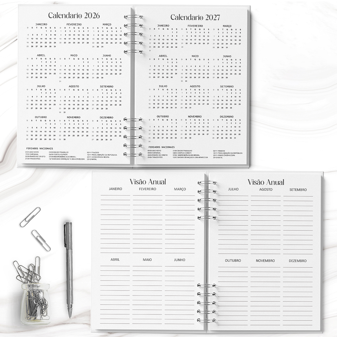 Arquivo Miolo Planner Neutro 2026 - Bicho Papel  8