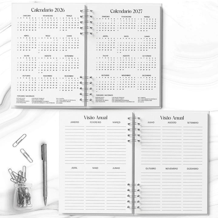 Arquivo Miolo Planner Neutro 2026 - Bicho Papel  8