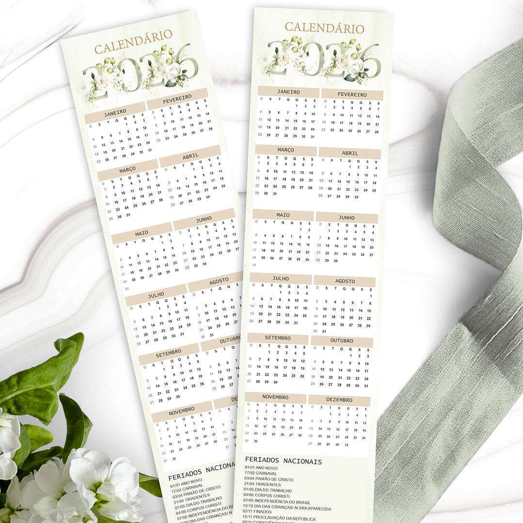 Arquivo Calendário Rosas Brancas 2026 - Bicho Papel  4