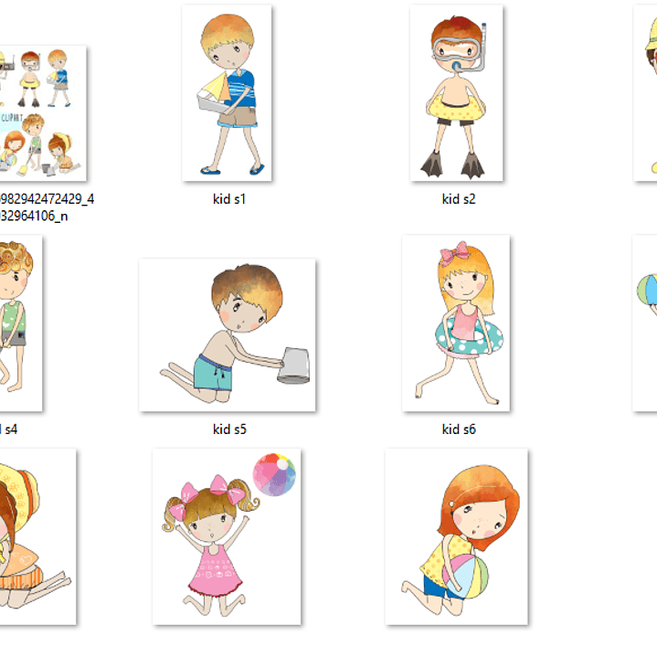 Kit Digital Crianças Verão  2