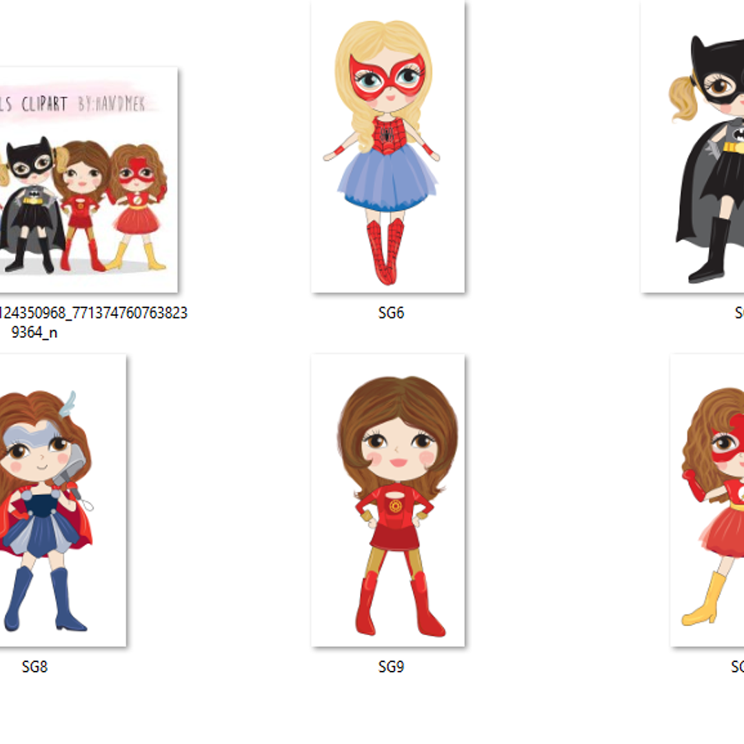 Kit Digital Super Heroínas  2