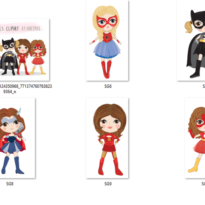 Kit Digital Super Heroínas  2