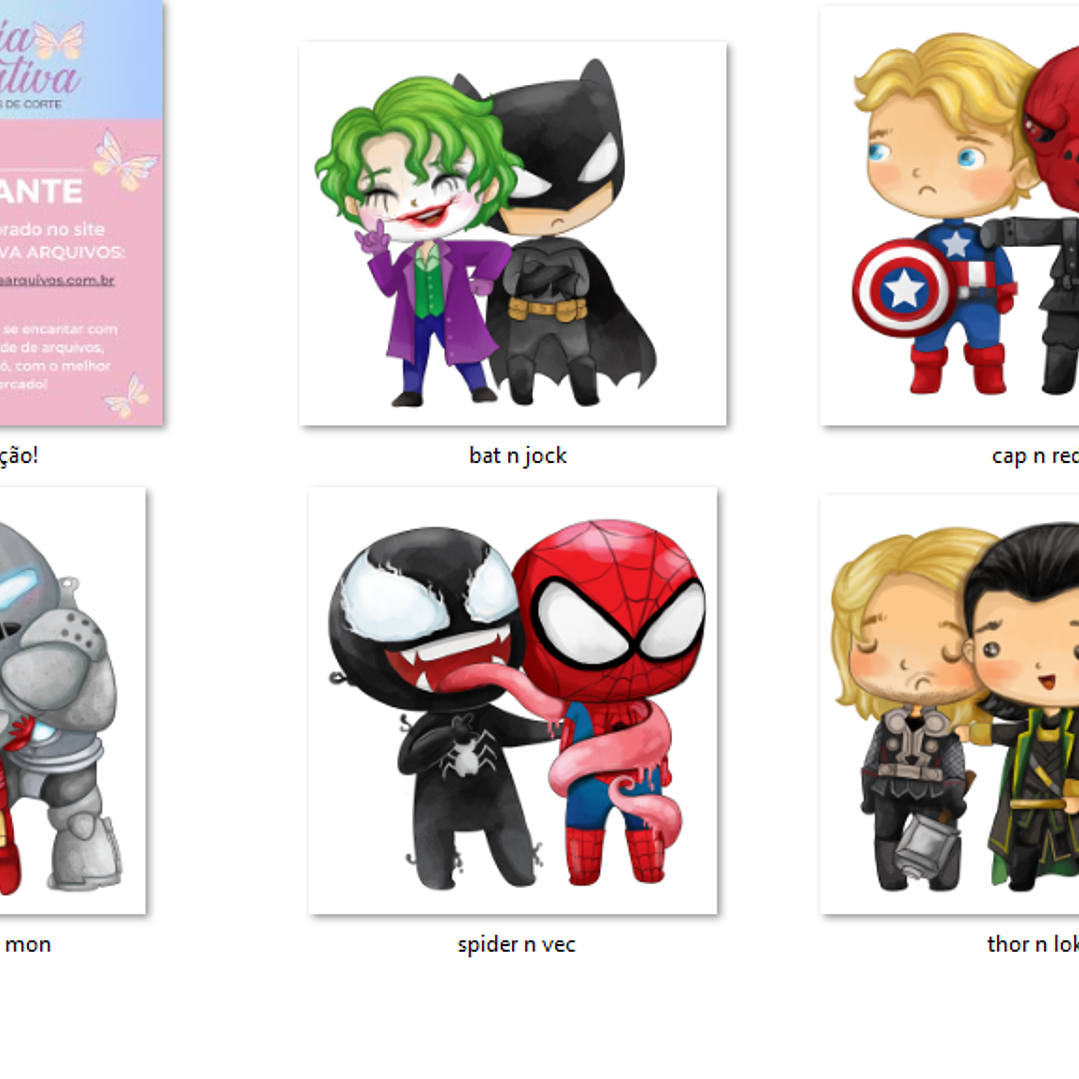 Kit Digital Super Heróis vs Vilão  2
