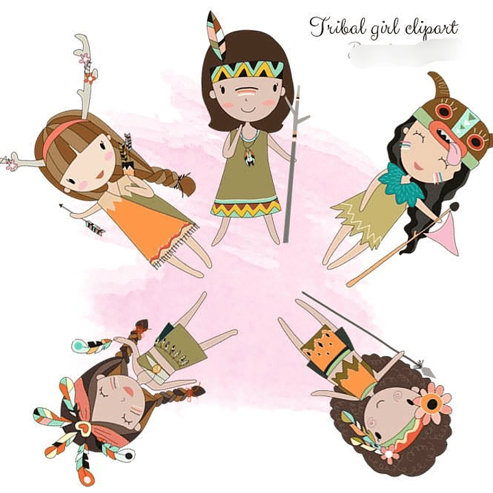 Kit Digital Tribal Meninas 1