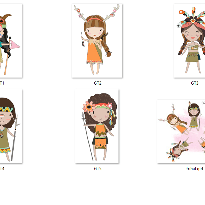 Kit Digital Tribal Meninas 2