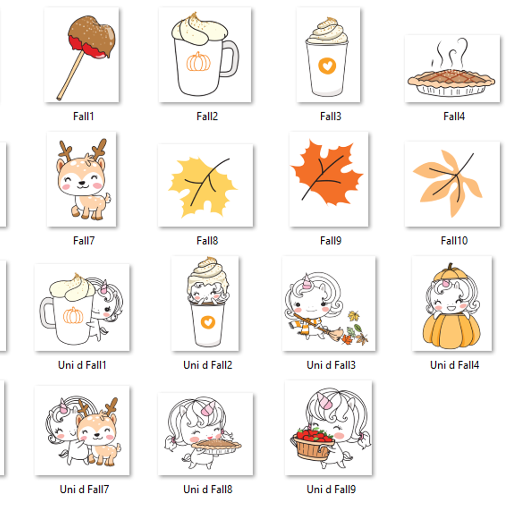 Kit Digital Unicórnio Abóboras 2