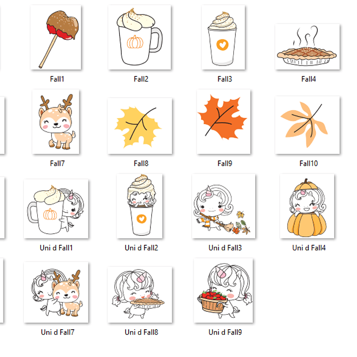 Kit Digital Unicórnio Abóboras 2