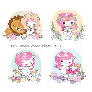 Kit Digital Zodíaco de Unicórnio 02 