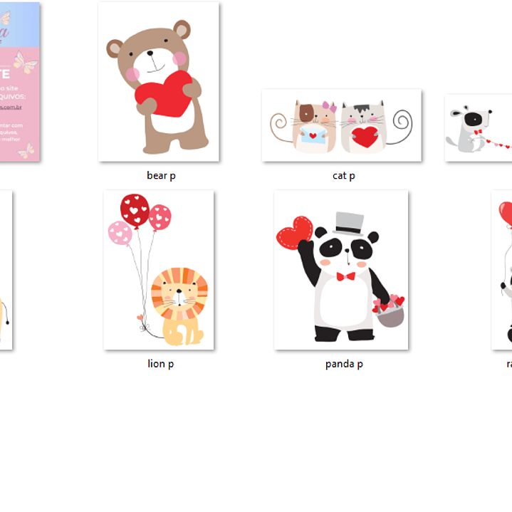 Kit Digital Dia dos Namorados Animais  2