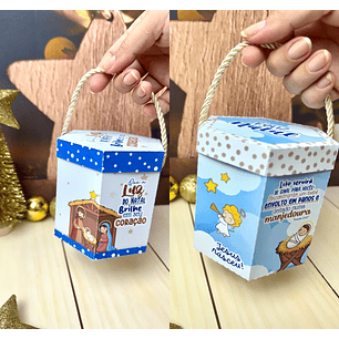 Arquivo Natal Caixa Sextavada para Panetone P - Madi 