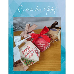 Arquivo Natal Caixa Prisma com Alça - Perfeita Arte 