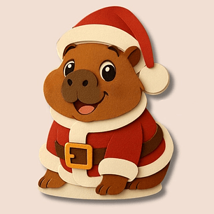 Arquivo Natal Topo de Bolo Capivara - Meu Cantinho Papelaria 