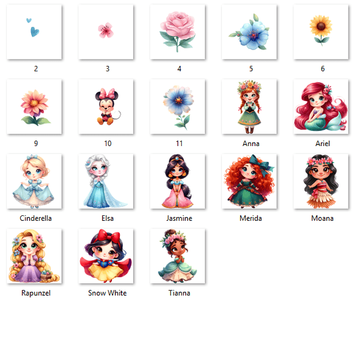 Kit Digital Princesas Disney  2