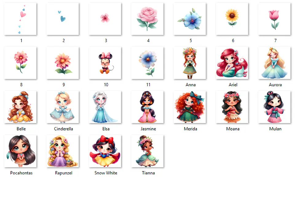 Kit Digital Princesas Disney  2