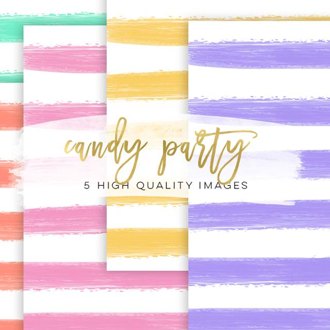 Kit Digital Papéis Coloridos Doces  1