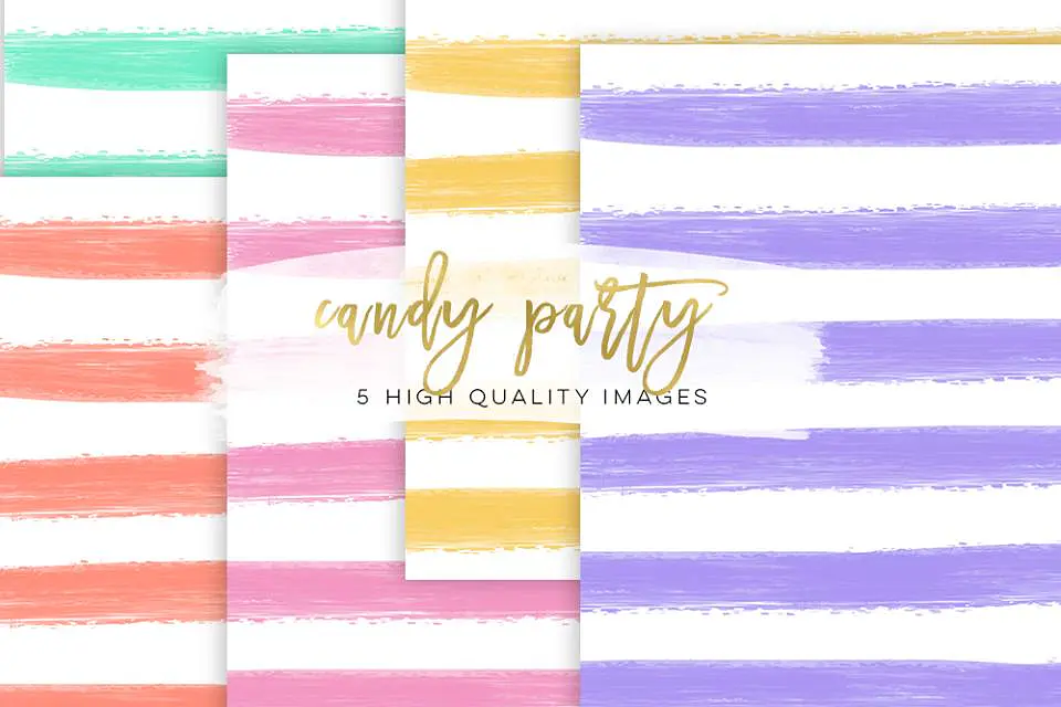 Kit Digital Papéis Coloridos Doces  1