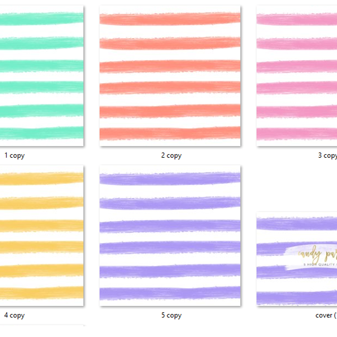 Kit Digital Papéis Coloridos Doces  2