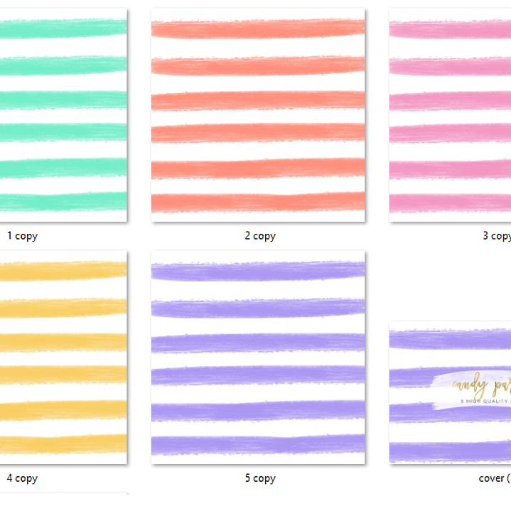 Kit Digital Papéis Coloridos Doces  2