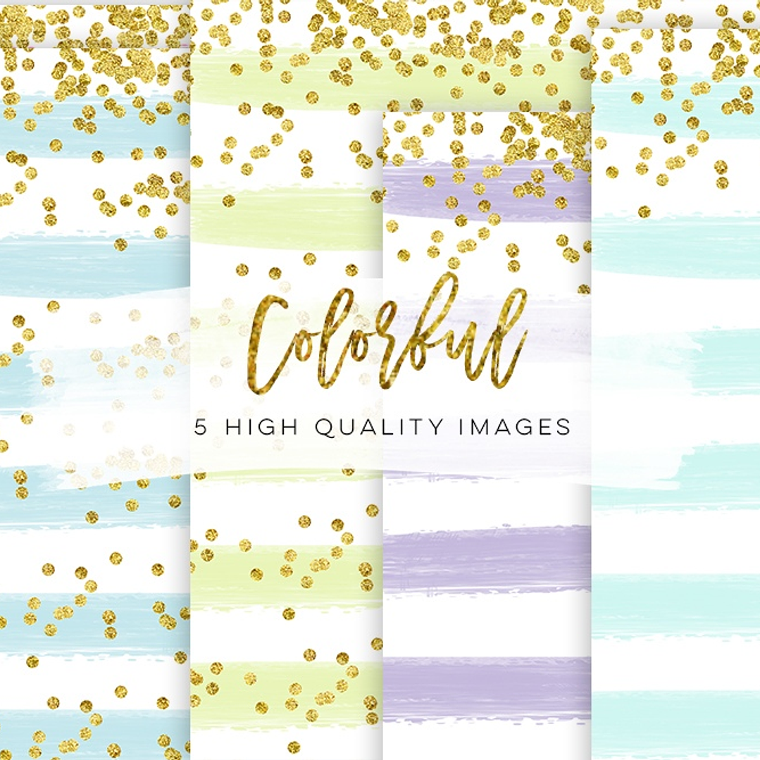 Kit Digital Papéis Coloridos  1