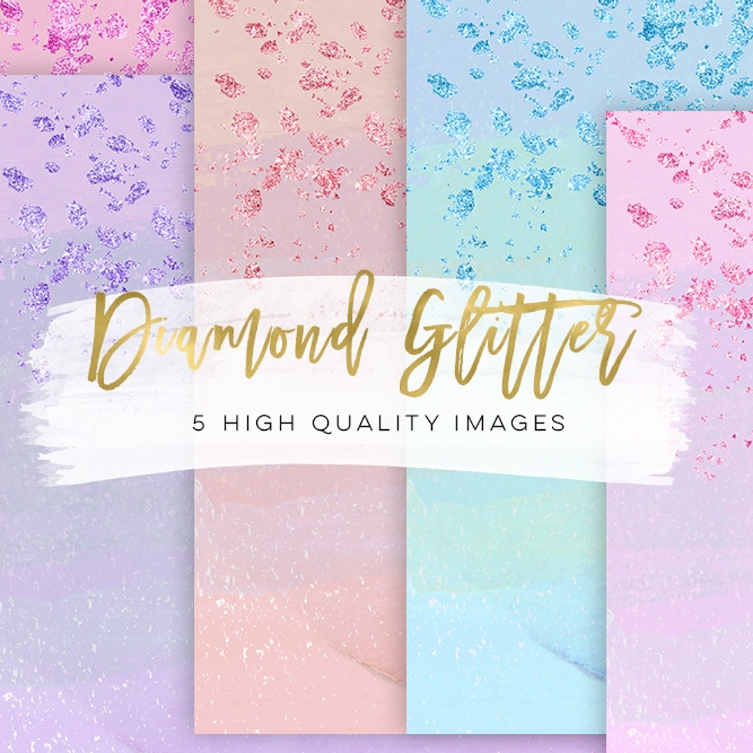 Kit Digital Papéis Diamante Glitter  1