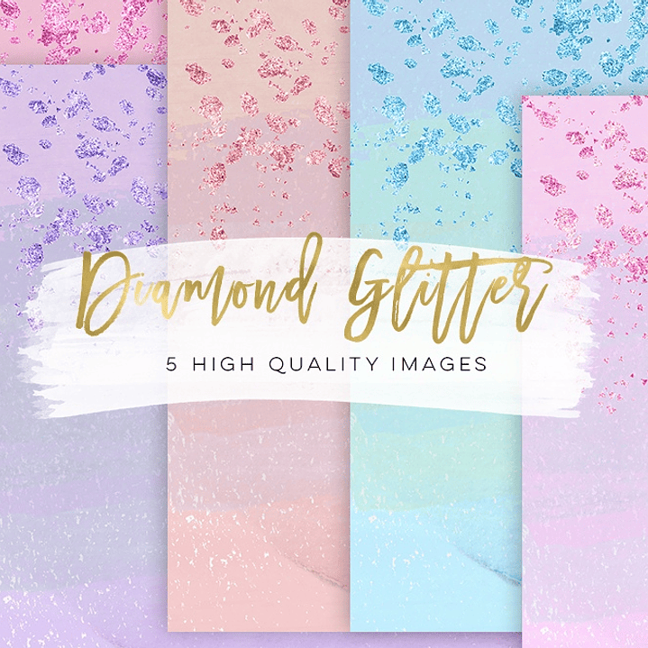 Kit Digital Papéis Diamante Glitter  1
