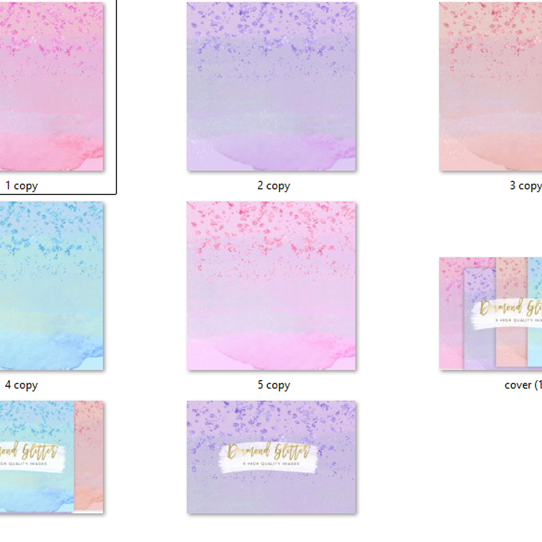 Kit Digital Papéis Diamante Glitter  2