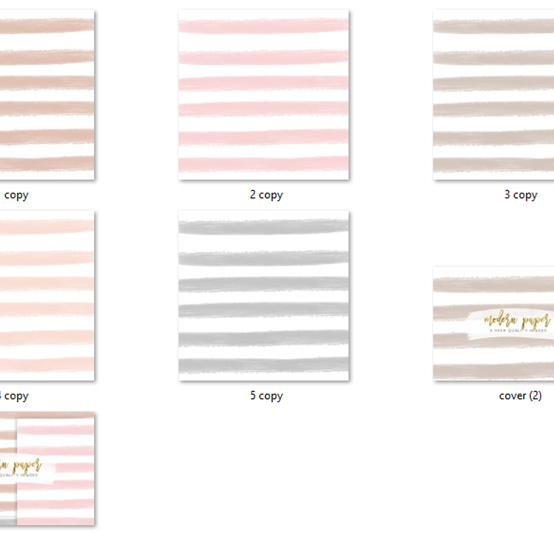 Kit Digital Papéis Listrados Modernos  2