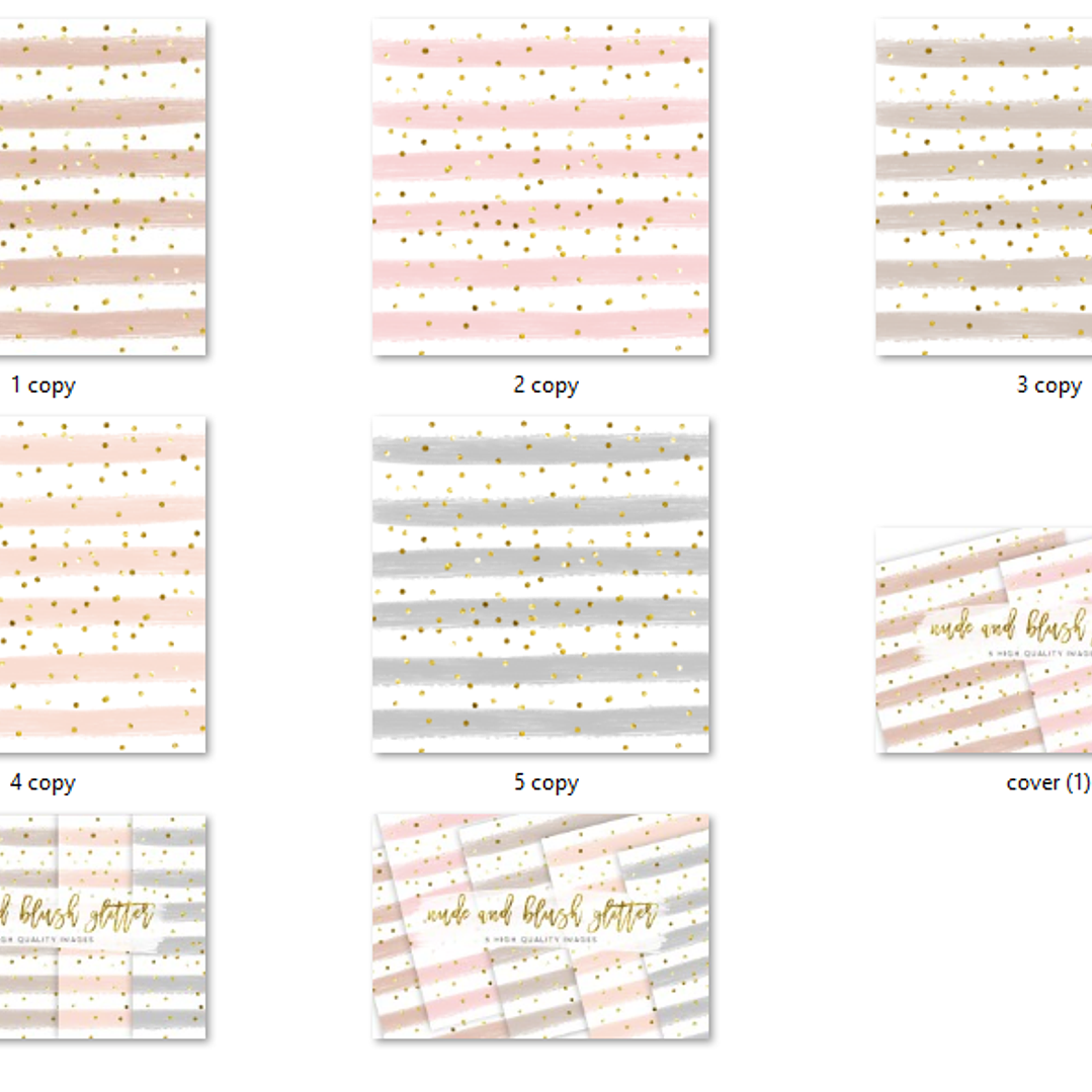 Kit Digital Papéis Glitter Rosa Nude e Blush 2