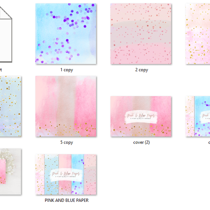 Kit Digital Papéis Rosa e Azul 2