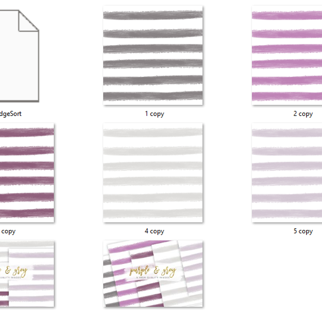 Kit Digital Papéis Listrados Cinza Roxo 2