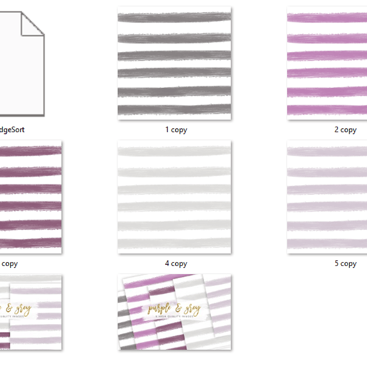 Kit Digital Papéis Listrados Cinza Roxo 2