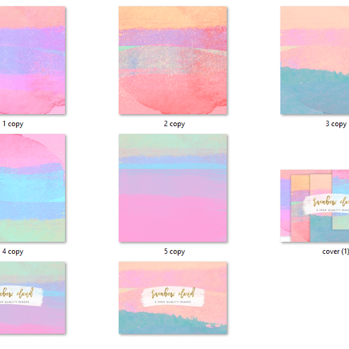 Kit Digital Papéis Nuvem Arco-íris 2