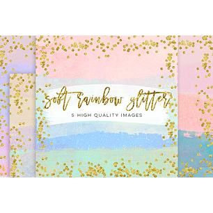 Kit Digital Brilho arco-íris suave