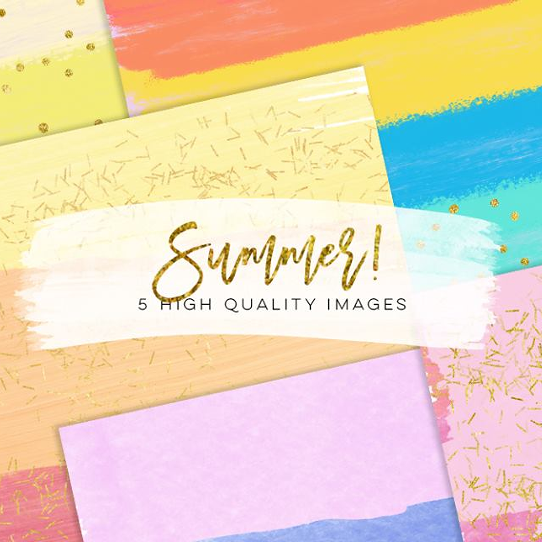 Kit Digital Papéis Summer  1