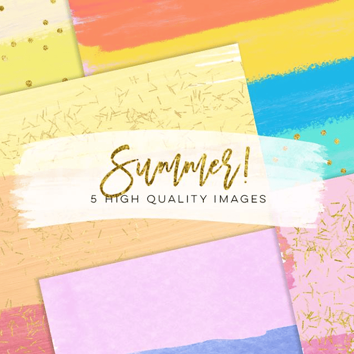 Kit Digital Papéis Summer  1