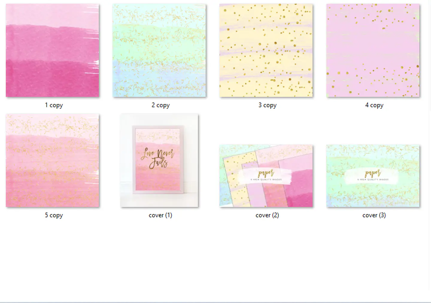 Kit Digital Papeís Aquarela Amarelo e Rosa 2