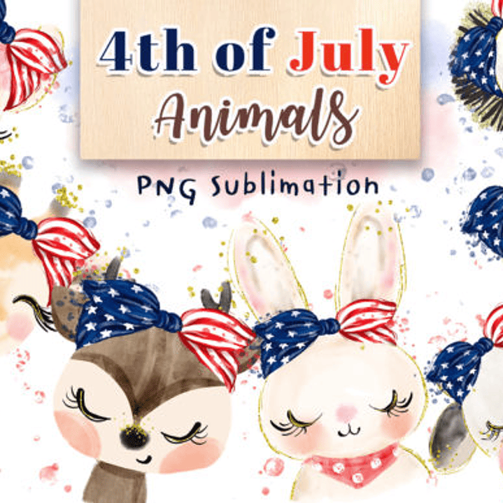 Kit Digital Animais 4 de Julho  1