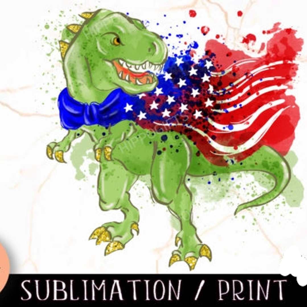 Kit Digital Freebie Dinossauro EUA  1