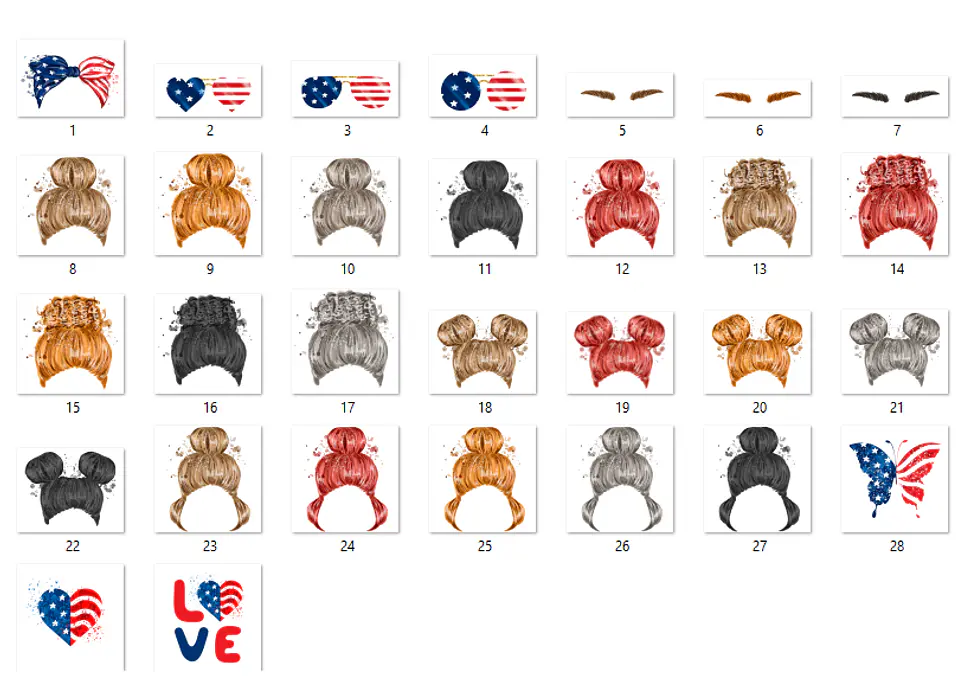 Kit Digital 4 de Julho Cabelos  2