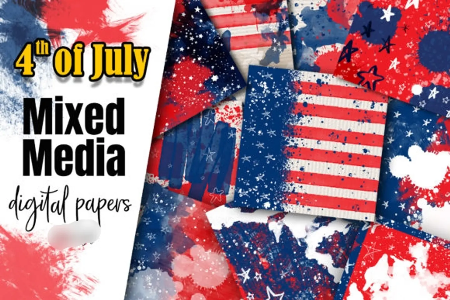 Kit Digital Papéis 4 de Julho  1