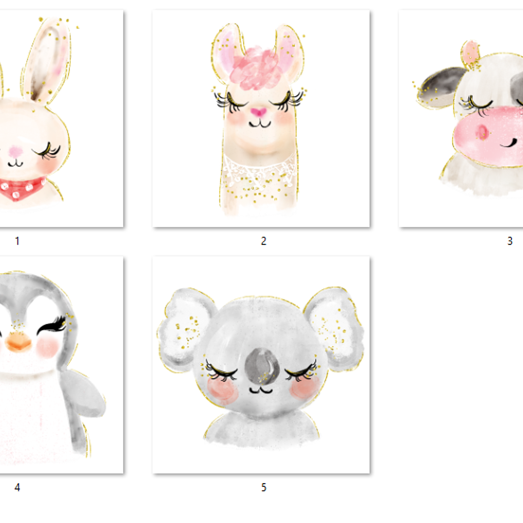 Kit Digital Animais Aquarela 2 2