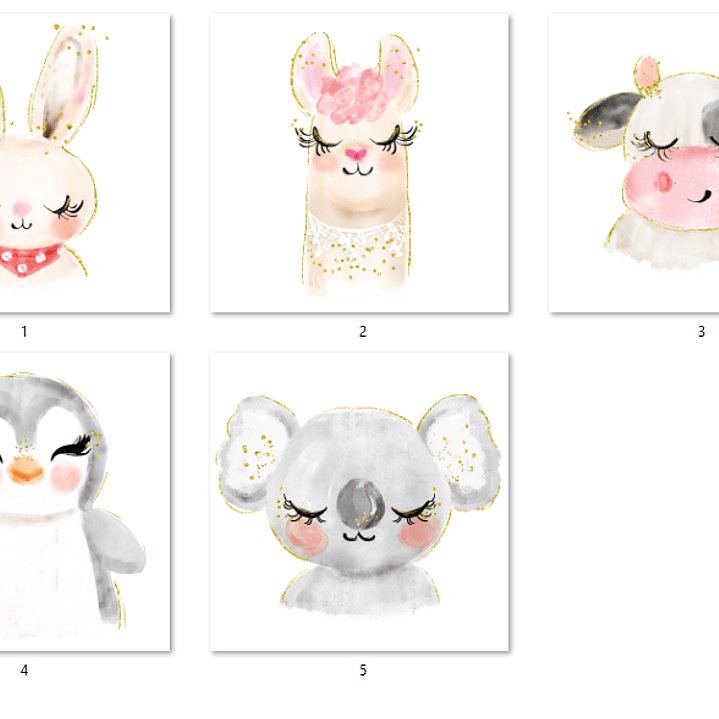 Kit Digital Animais Aquarela 2 2