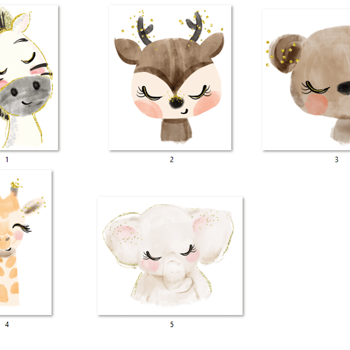 Kit Digital Animais Aquarela  2