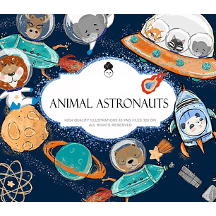 Kit Digital Animais Astronautas 2