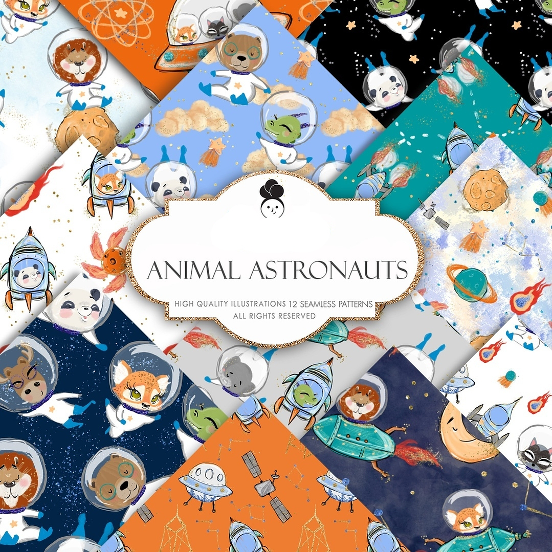 Kit Digital Papéis Astronauta  1