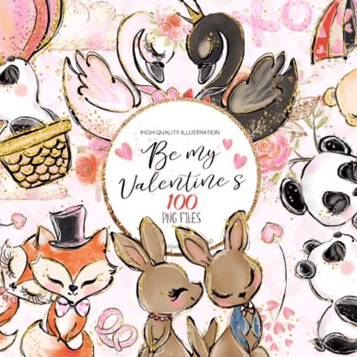 Kit Digital Animais Namorados  1