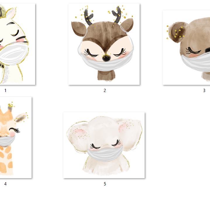 Kit Digital Animais com Máscara 02  2