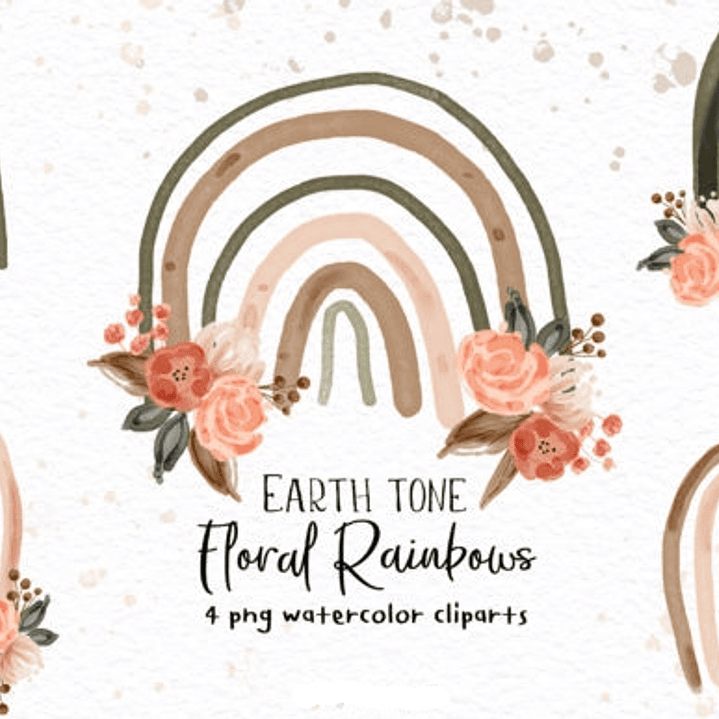 Kit Digital Boho Arco-Íris  1